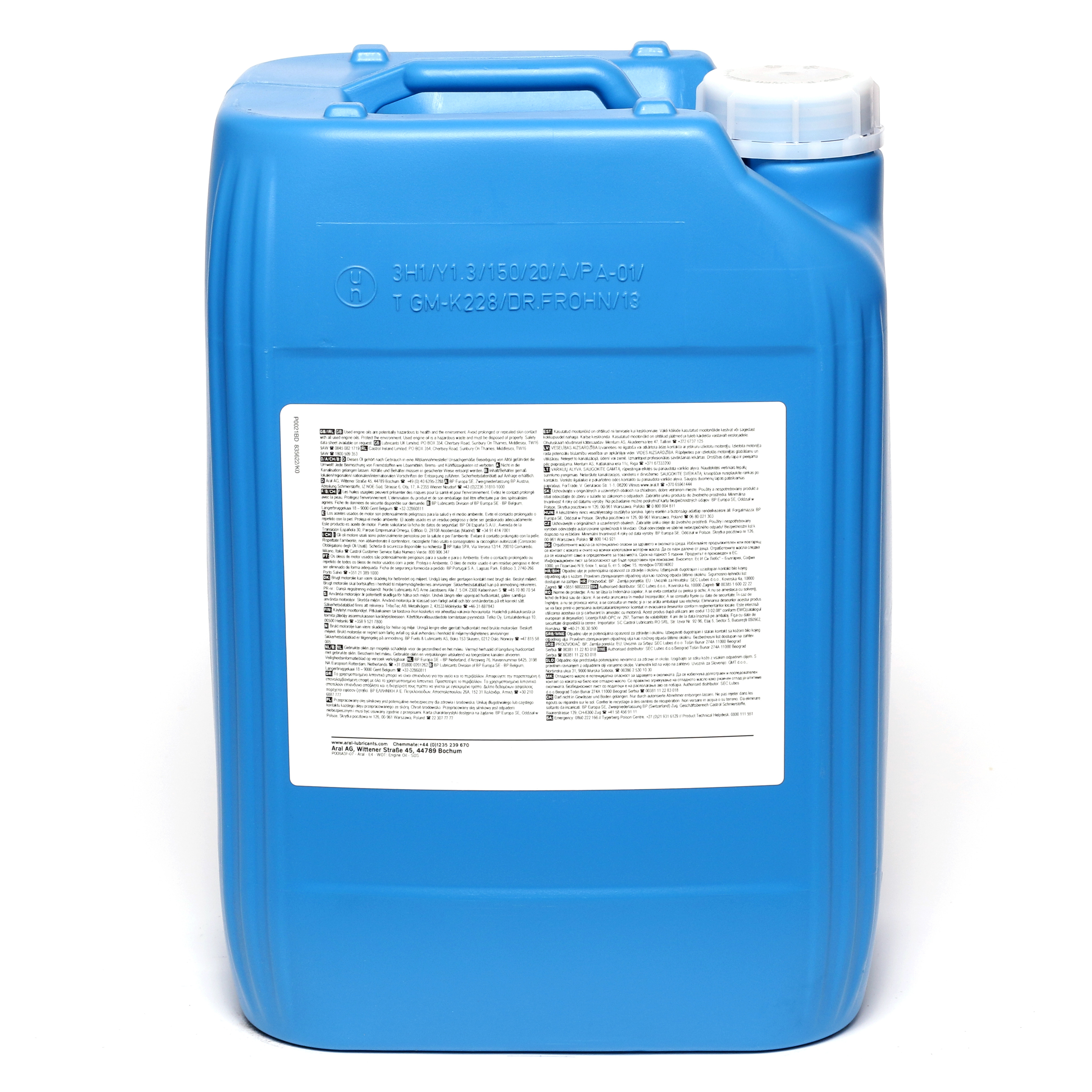 Aral Blue Tronic 10W-40 Diesel & Benziner Motoröl 20Liter Kanister
